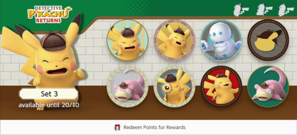 Detective Pikachu Returns - Nintendo Switch Online Icons
