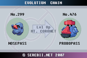 Nosepass Evolution Chart