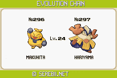 Pokemon Makuhita Evolution Chart