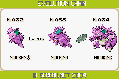 Nidoking Evolution Chart