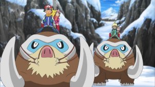 Cross the Snow Mountains! Mamoswine and Abomasnow!!