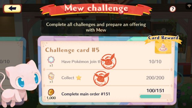 Mew Challenge Challenge Card - Pokémon Café ReMix