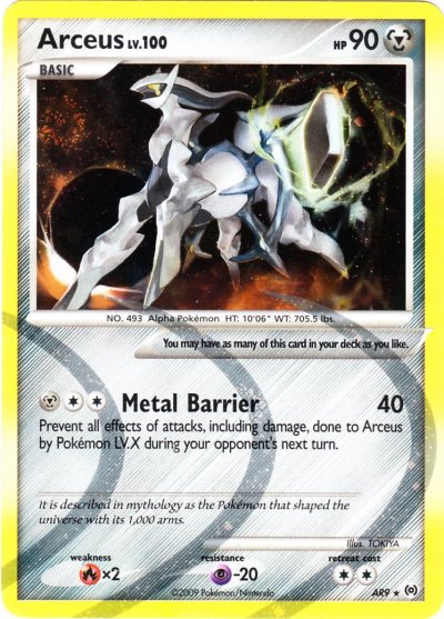 Arceus LV. X - Platinum - Arceus #94 Pokemon Card