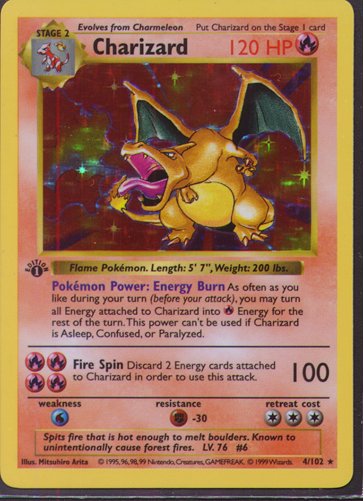 Original Base Set Pokemon Cards Vulpix, Ponyta and Fire Energy