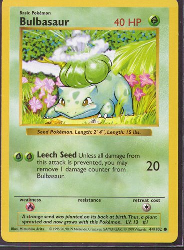 Pokémon Card Database - Base - #44 Bulbasaur