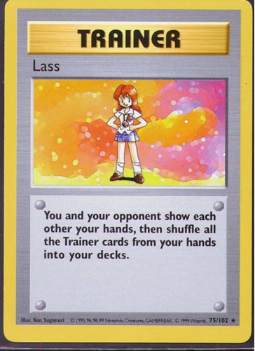 LASS Pokemon card Base Set  #75 