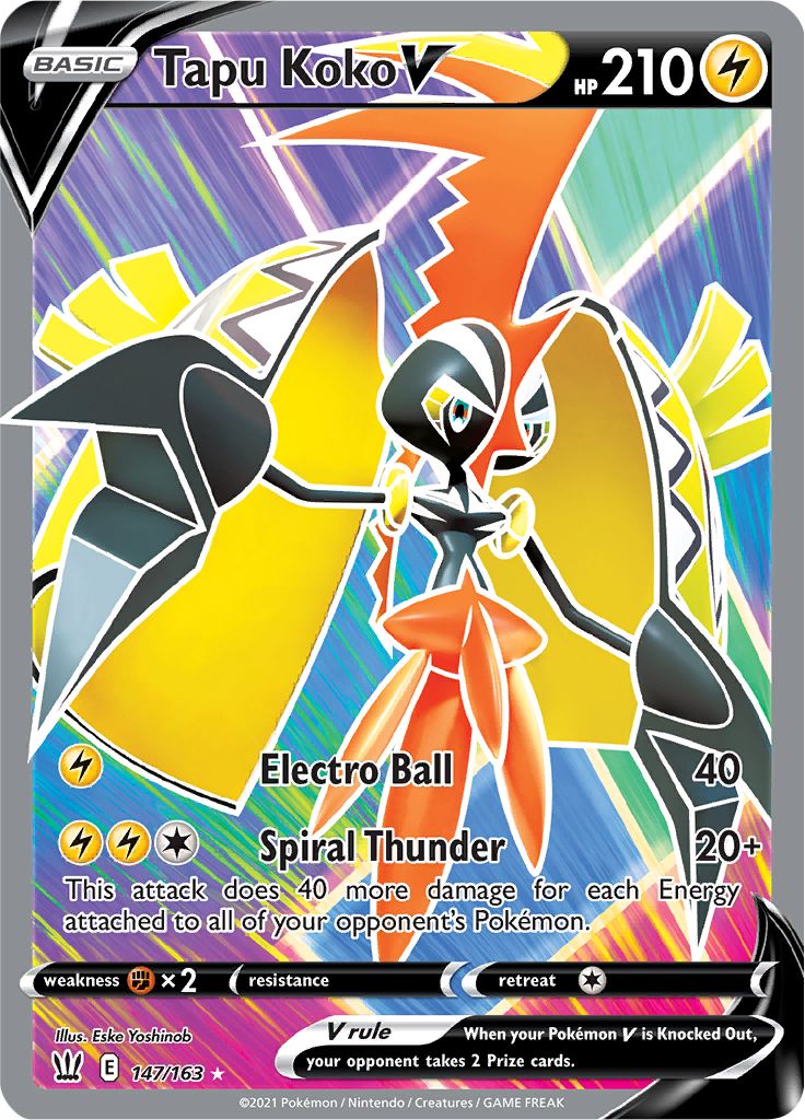 Tapu Koko VMAX - Battle Styles #166 Pokemon Card