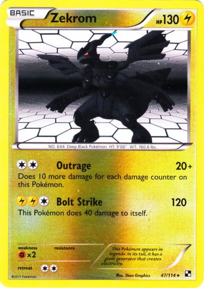 Pokémon Card Database - Black White - #47 Zekrom