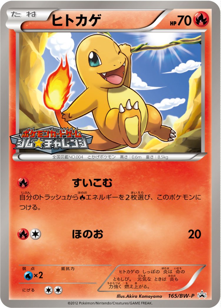 Charmander in the BW Promo Pokémon Trading Card Game Set. 