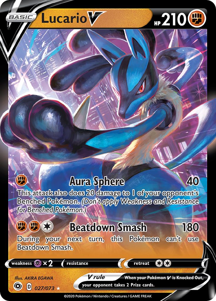 Serebii.net Pokémon Card Database - Champion's Path - #27 Lucario V