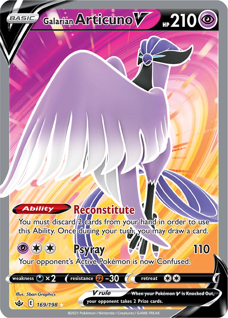 Pokémon Card Database - Chilling Reign - #174 Galarian Zapdos V