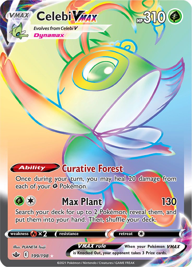 Serebii.net Pokémon Card Database - Chilling Reign - #199 Celebi VMAX