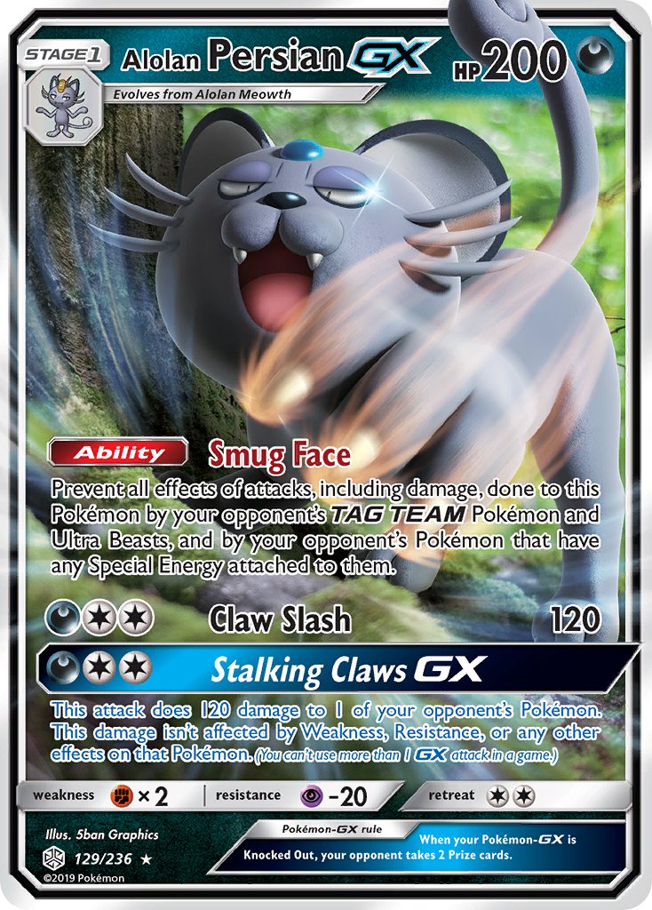 SR Pokemon Card 071-064-SM11A-B Alolan Persian GX Japanese