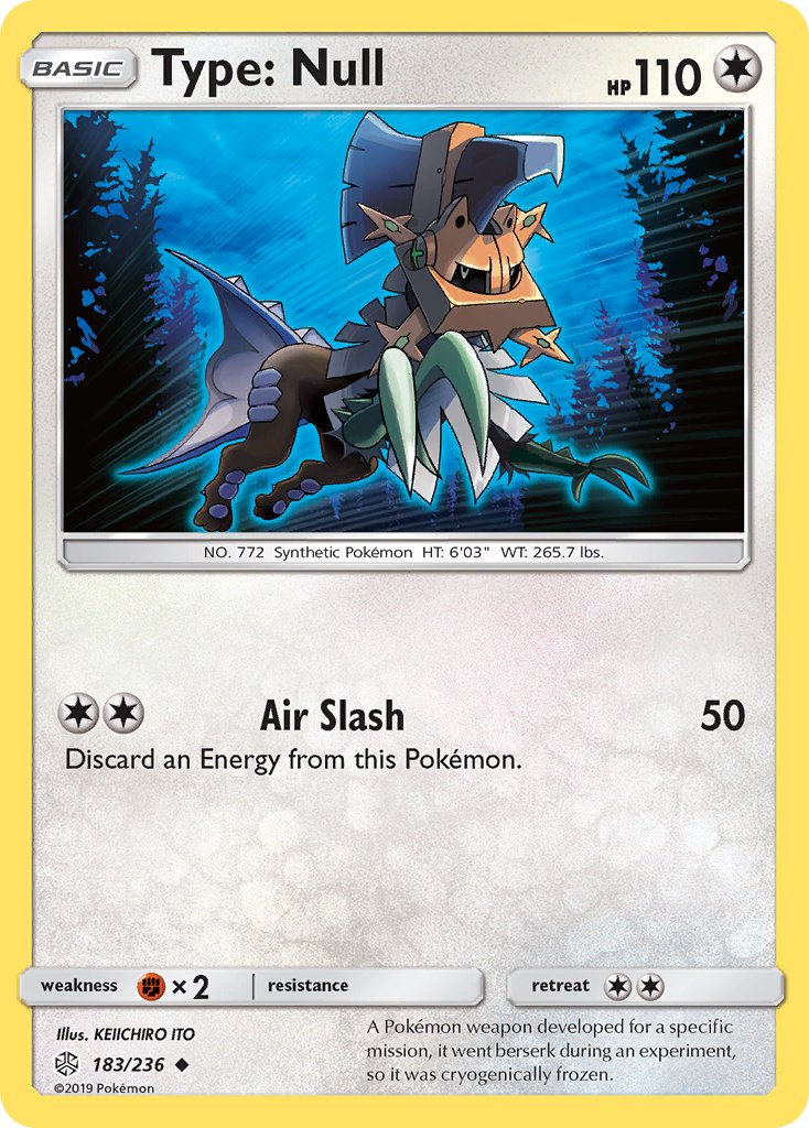 Type: Null in the Cosmic Eclipse Pokémon Trading Card Game Set. 