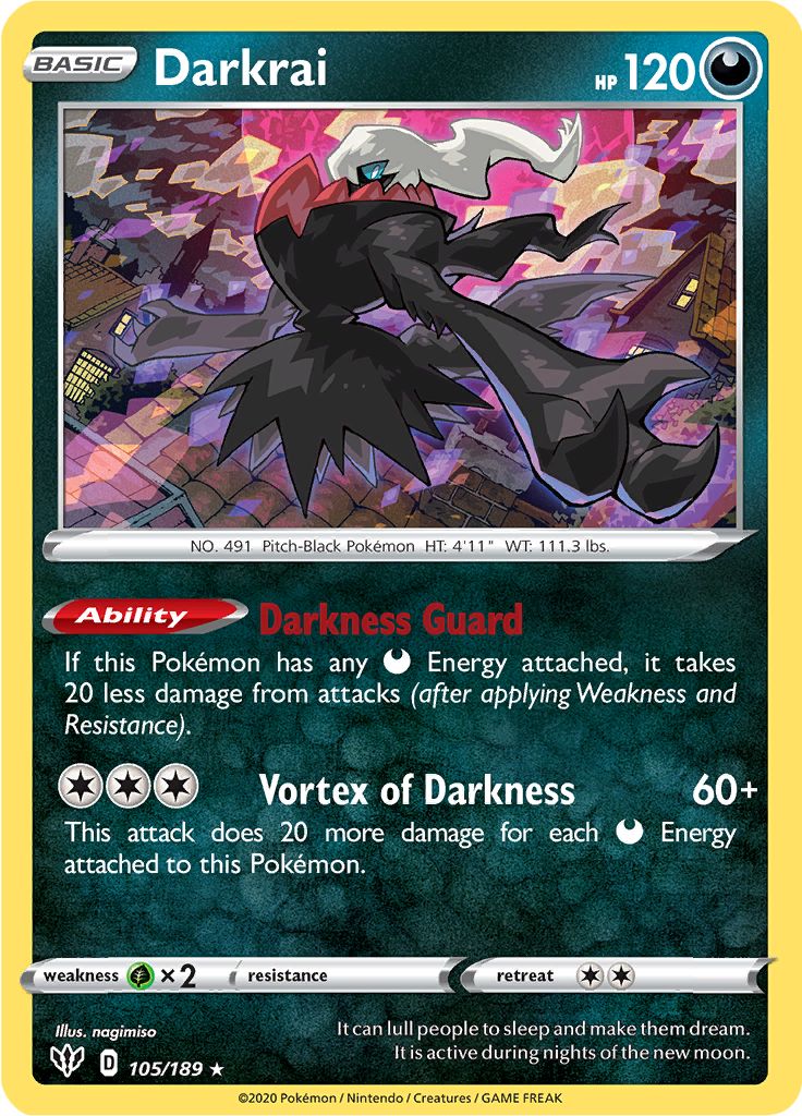 Serebii.net Pokémon Card Database - Darkness Ablaze - #105 Darkrai