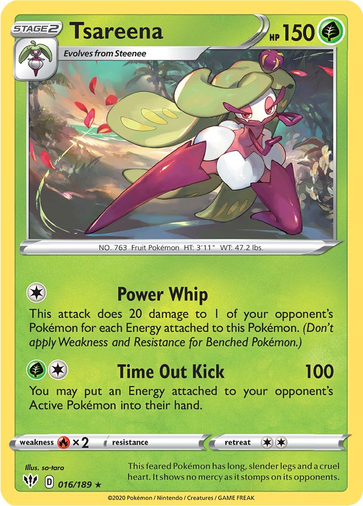 Tsareena - Darkness Ablaze - Serebii.net Pokémon Card Database.