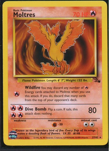 Pokémon FireRed e LeafGreen Pokémon Trading Card Game Moltres