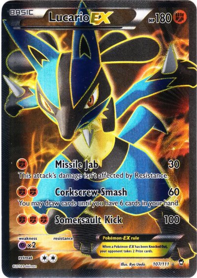 Lucario EX 107/111 Pokémon card from Furious Fists for sale at best price