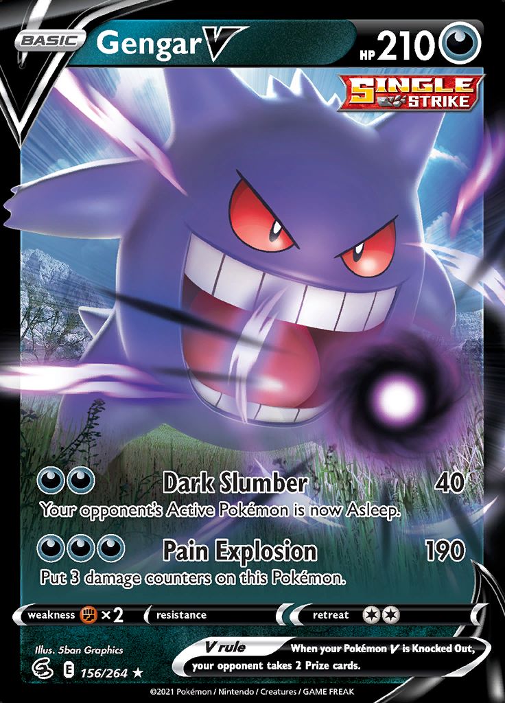 Gengar V - Sword & Shield: Fusion Strike - Pokemon