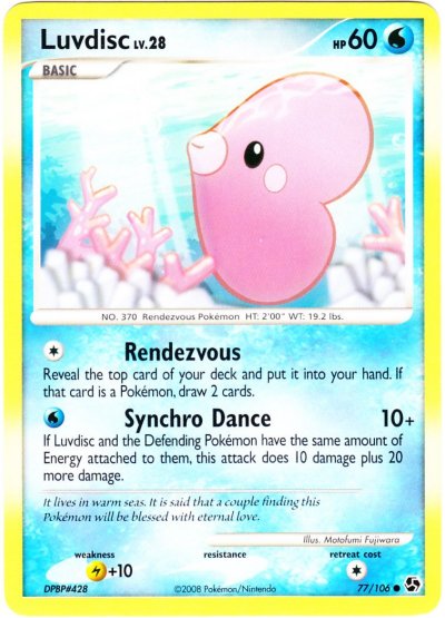 Luvdisc - 77/106 - Common - Pokemon Singles » Generation 4 - DP