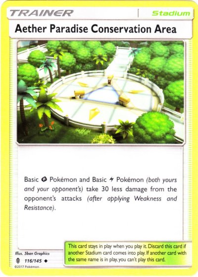 PTCGO, Digital Card Aether Paradise Conservation Area for Pokemon TCG Online 