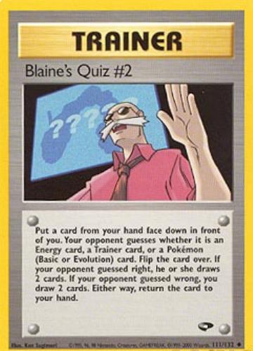 Serebii.net Pokémon Card Database - Gym Challenge - #111 Blaine's Quiz #2