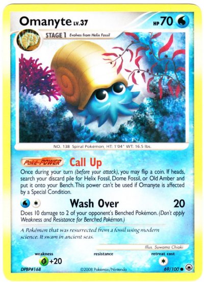 Skulptur Diktatur Have en picnic Serebii.net Pokémon Card Database - Majestic Dawn - #69 Omanyte