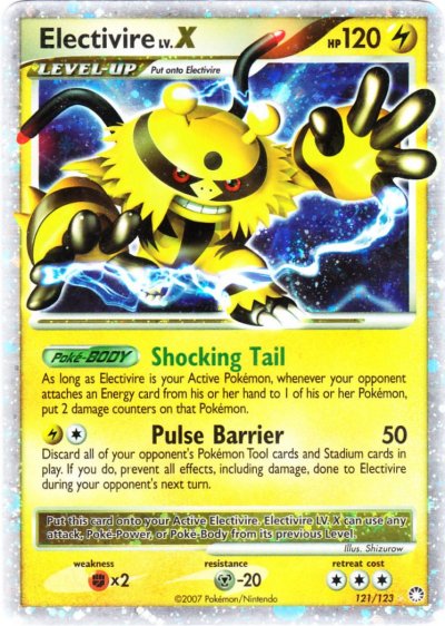 Serebii Net Pokemon Card Database Mysterious Treasures 121 Electivire Lv X