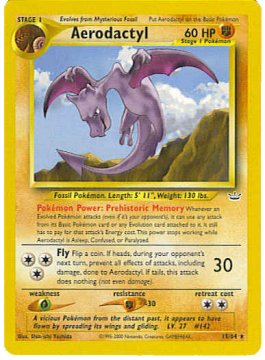 Pokémon Card Database - Fossil - #1 Aerodactyl