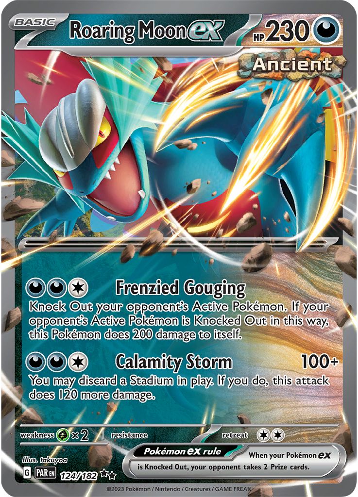 Serebii Pok mon Card Database Paradox Rift 124 Roaring Moon Ex