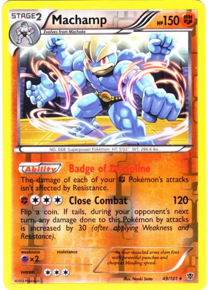 Machamp Rare Pokemon Card BW Plasma Blast 50/101 
