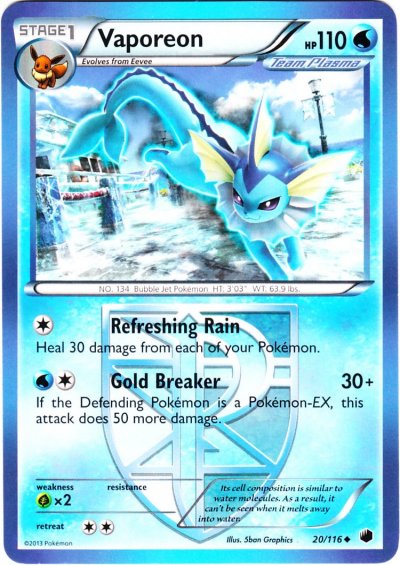 pokemon vaporeon card