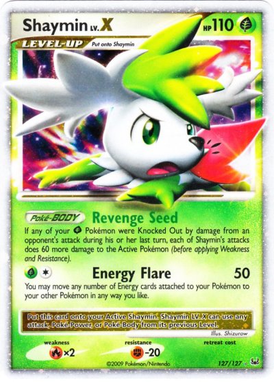 Serebii.net Pokémon Card Database - Platinum - #127 Shaymin Lv. X