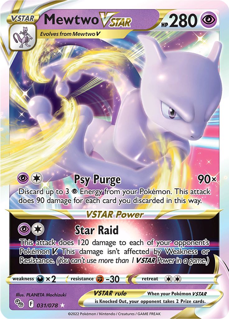 Mewtwo V - Pokemon GO #74 Pokemon Card