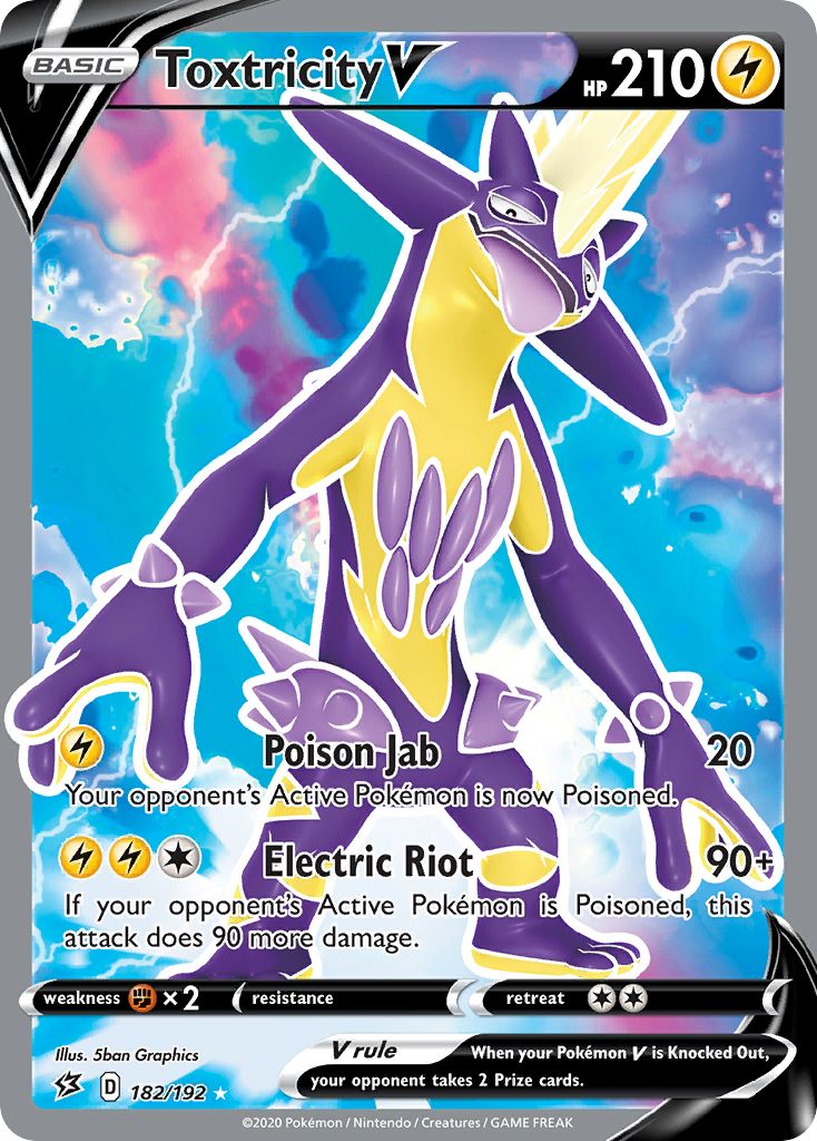 Pokemon Card   TOXTRICITY   Reverse Holo Rare  69/192  REBEL CLASH  *MINT*  069
