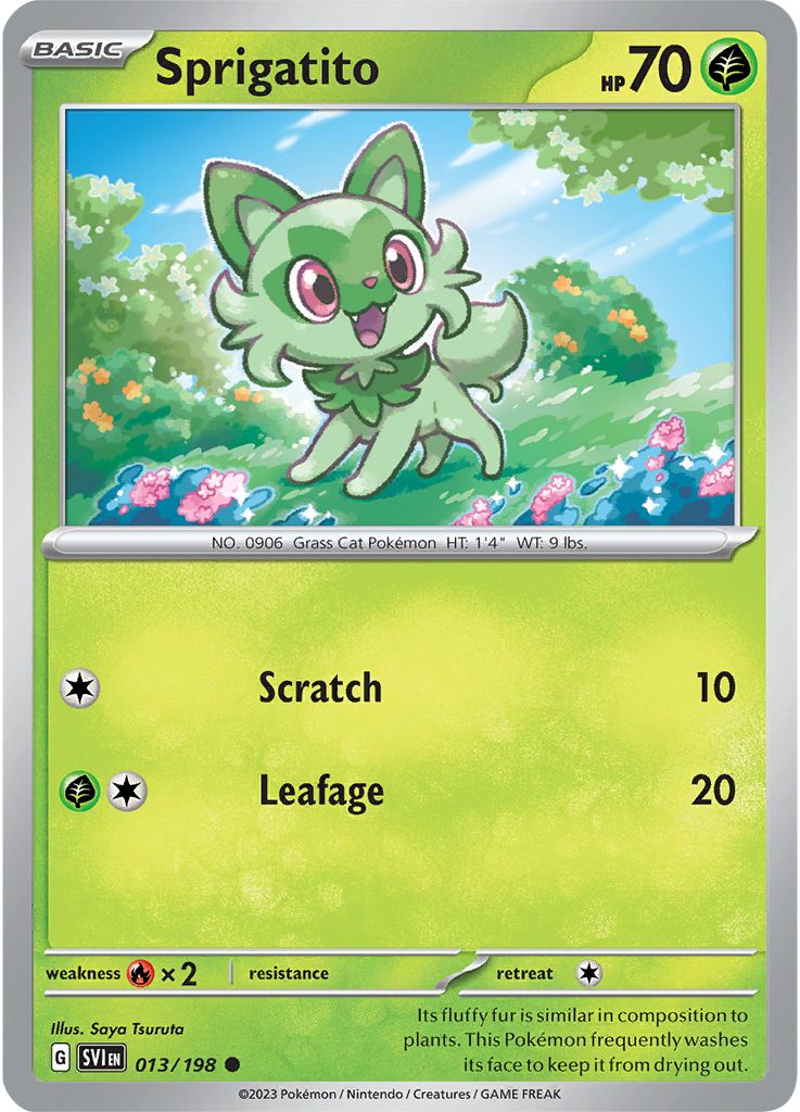 Serebii Pok mon Card Database Scarlet Violet 13 Sprigatito