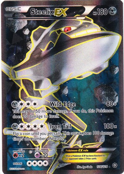M Diamond Steelix ex pokemon card