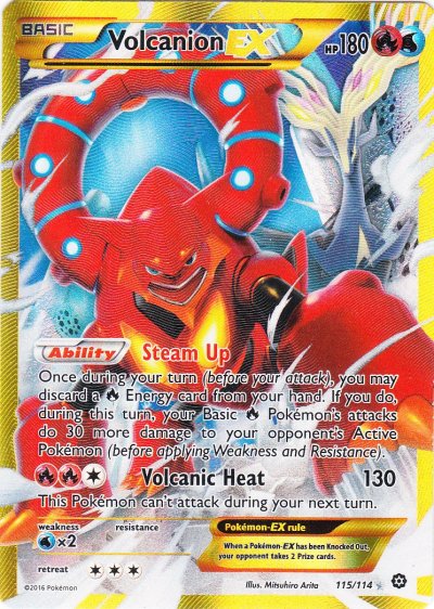 Serebii Net Pokemon Card Database Steam Siege 115 Volcanion Ex