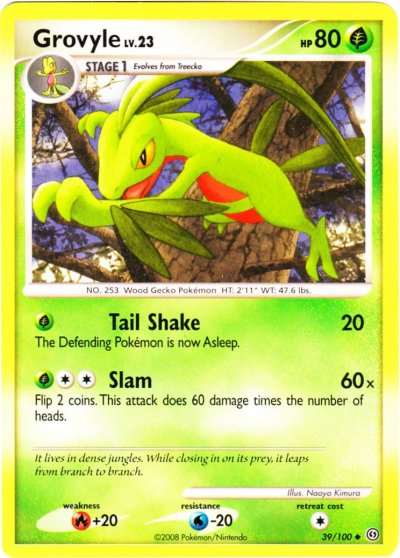 Serebii Net Pokemon Card Database Stormfront 39 Grovyle
