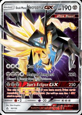 Pokémon Card Database - Ultra Prism - #90 Dusk Mane Necrozma GX