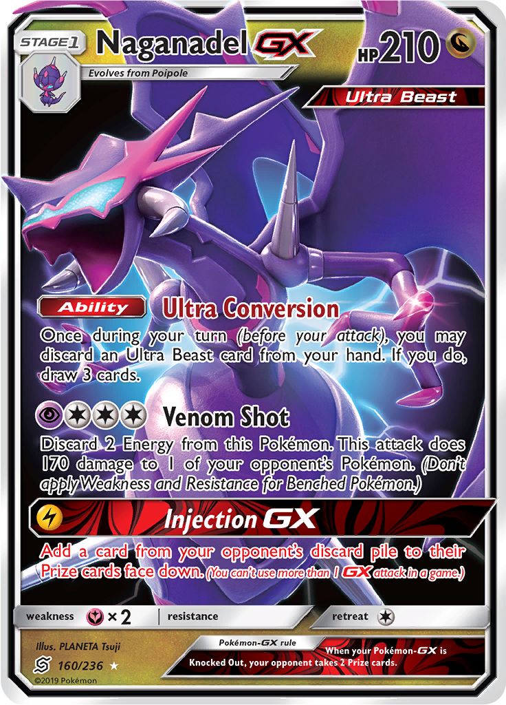 Pokémon Card Database - Unified Minds - #160 Naganadel GX