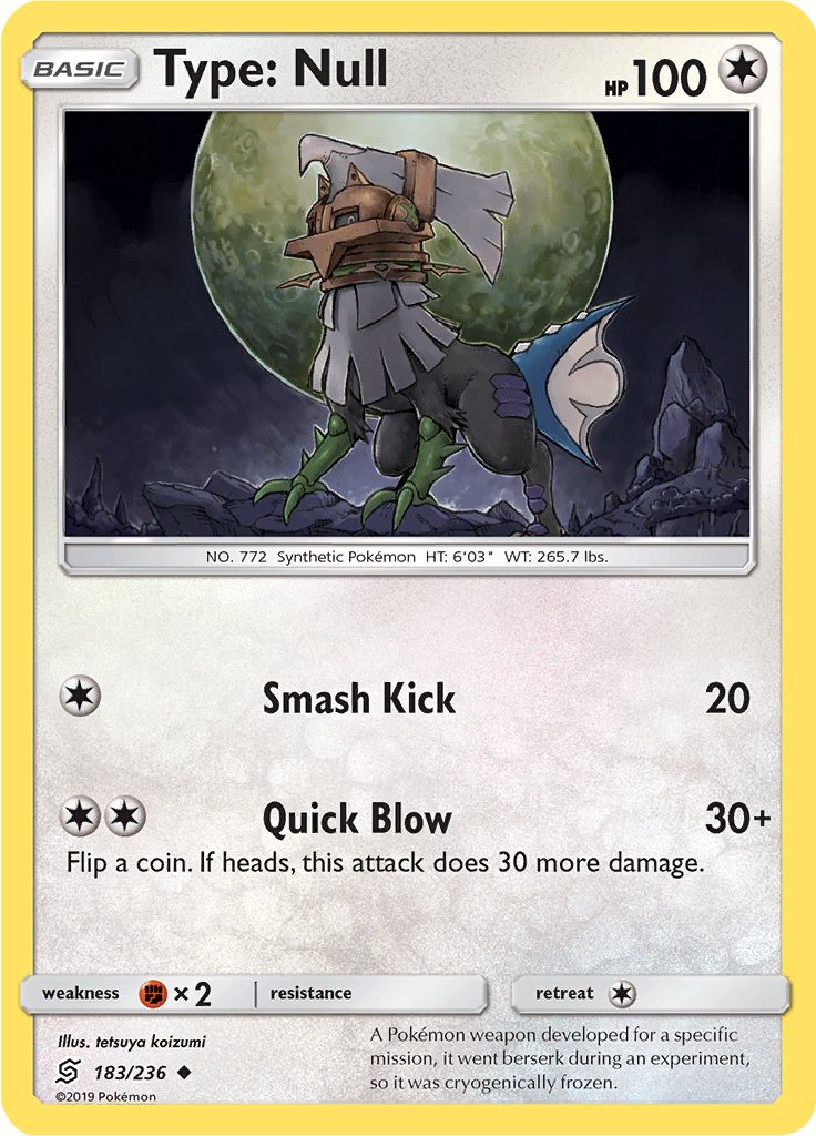 Type: Null in the Unified Minds Pokémon Trading Card Game Set. 