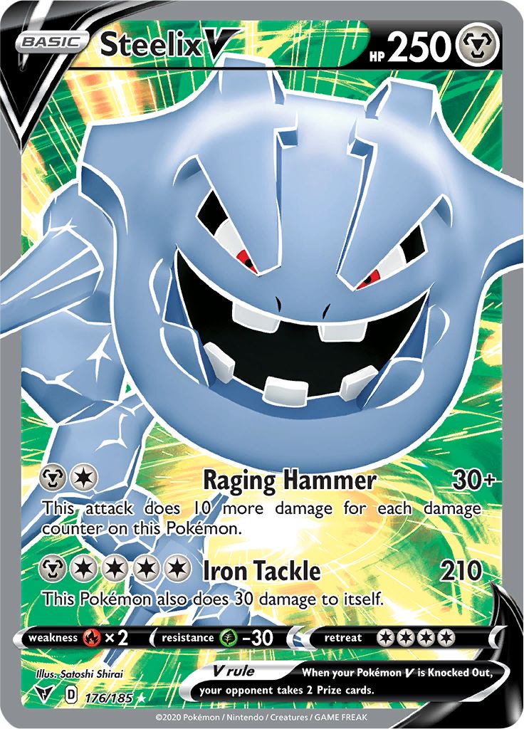 Serebii.net Pokémon Card Database - Vivid Voltage - #176 Steelix V