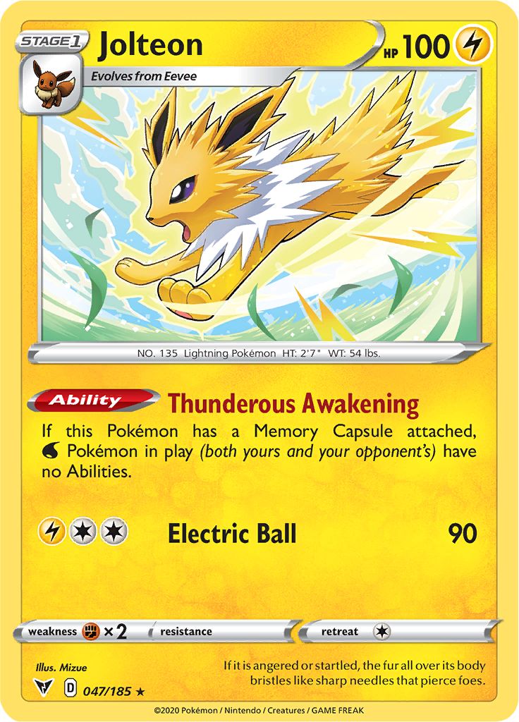 Eevee and Jolteon from Pokemon Card 151! 