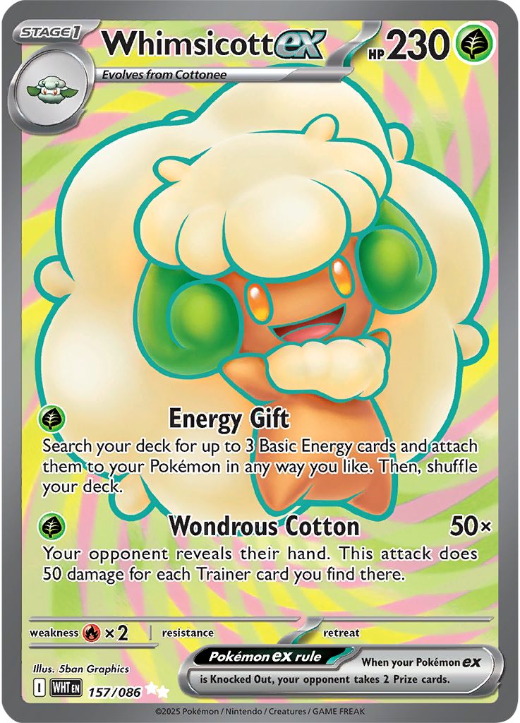 Pokemon Kids Special 15th Anniversary: Figura Whimsicott (Elfunn) Black & White