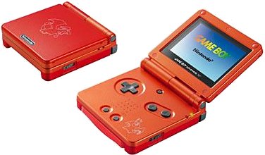 Nintendo Game Boy Advance SP GBA Game Boy SP Achamo Orange Pokemon Limited  with Box, Tested Good Condition, RARE 
