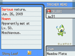 How to catch Celebi in Pokemon Heart Gold and Soul Silver without cheats -  Quora