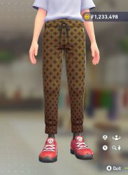 Patterned Track Pants