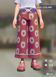 Kiss-Pattern Wide-Leg Pants Set