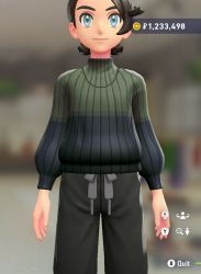 Two-Tone Turtleneck Sweater